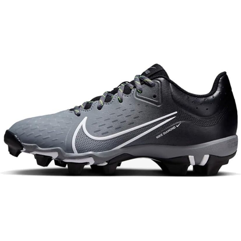 Nike GG Youth Girls 8.5 Hyperdiamond 4 Keystone Softball Cleats Grey Black